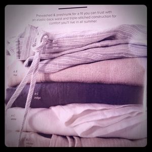 Orvis Shoreline Linen Cruiser Pants Blue Stripe